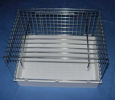 Bath large, wire & plastic / weaning cage 