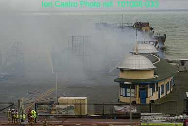 Hastings Pier on Fire